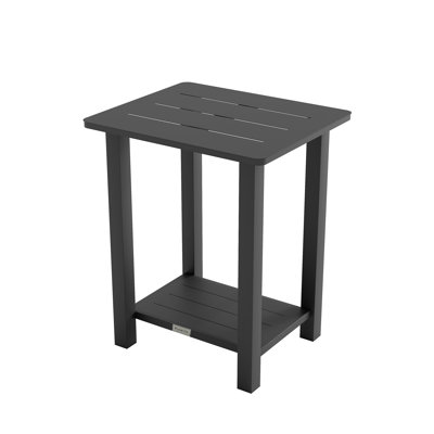 Outdoor Patio Silver Gray Side Table