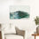 Blue Stream contemporain abstrait terre et paysage marin abstrait aquarelle mer