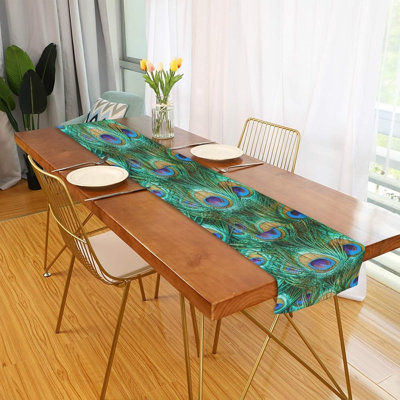 Chemin de table Peacock Feather