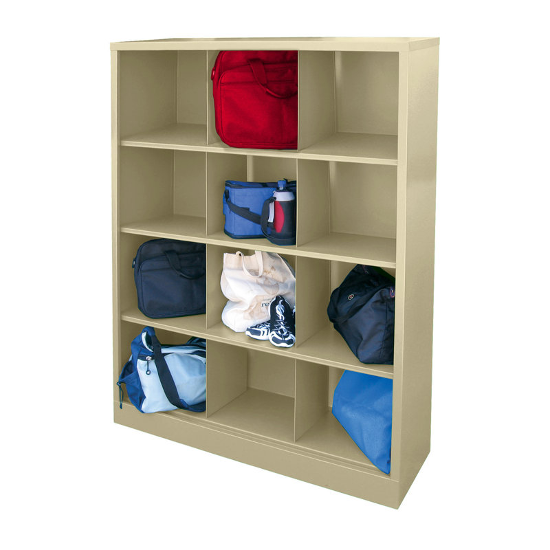 Putty 66" Freestanding Steel Office Storage Cabinet with Adjustable Shelving