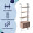 Mireille Industrial 4-Shelf Wood Wall-Mounted Open Ladder Bookcase with Cabinet and Metal Frame-801057588