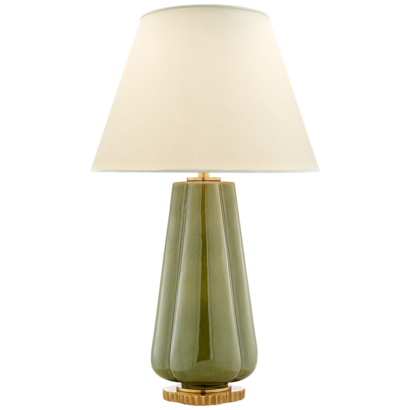 Penelope Table Lamp, White, 30" H x 17" W x 17" D