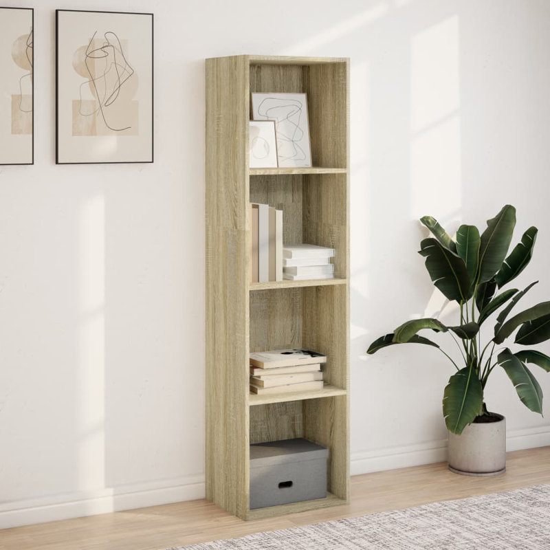 Analuisa Bookcase, (2 Shelves) 114cm H x 60cm W x 30cm D, Sonoma Oak