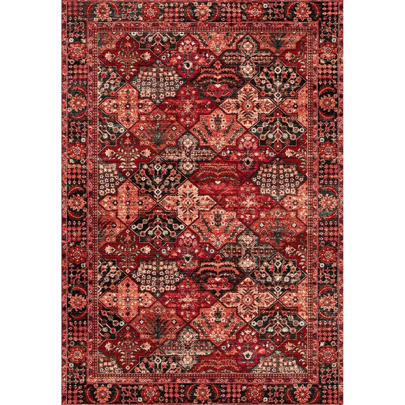 Tapis rouge de 5 pi. Majestic Collection 3 po X 7 doux et teint
