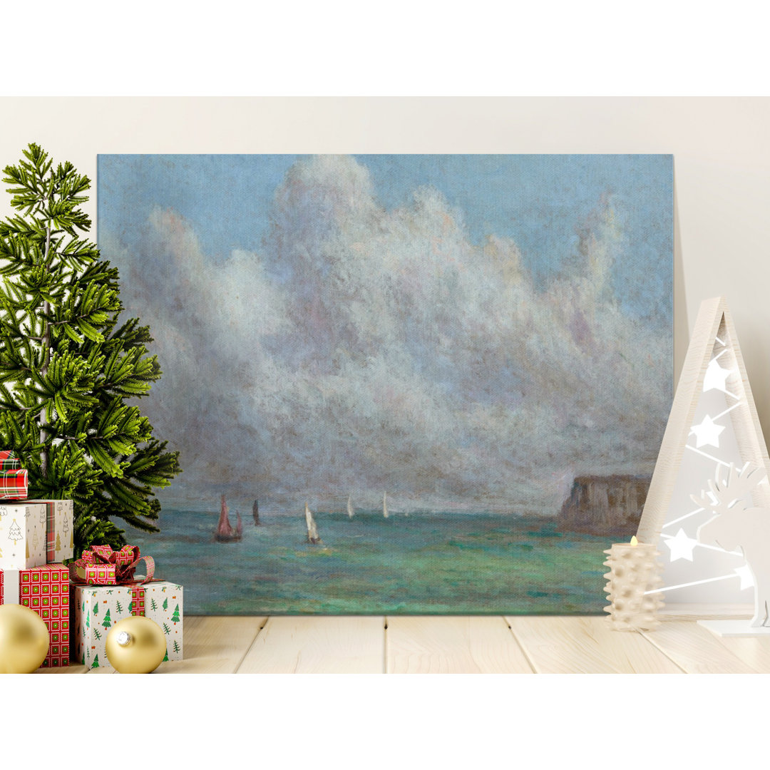 Seascape Canvas Wall Art, Sailboats Painting, Gallery Wrapped Canvas Print, Archival Quality, Coastal Decor, Ready to Hang, Ocean Art