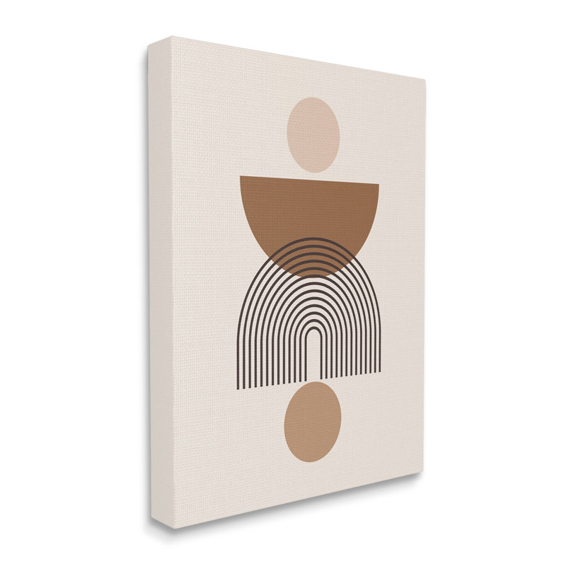 Brun et beige, formes sur bois, impression, Giclée encadrée noir minuit, H 20 po x l 16 po x P 1,5 po