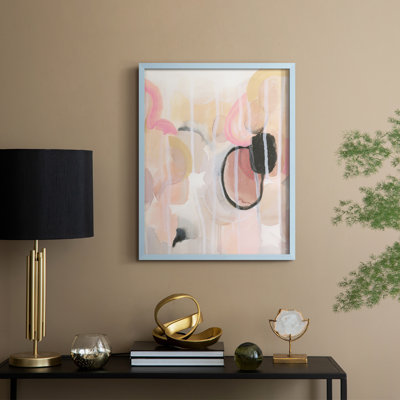 «Pink Avocados II», reproduction encadrée - bois massif