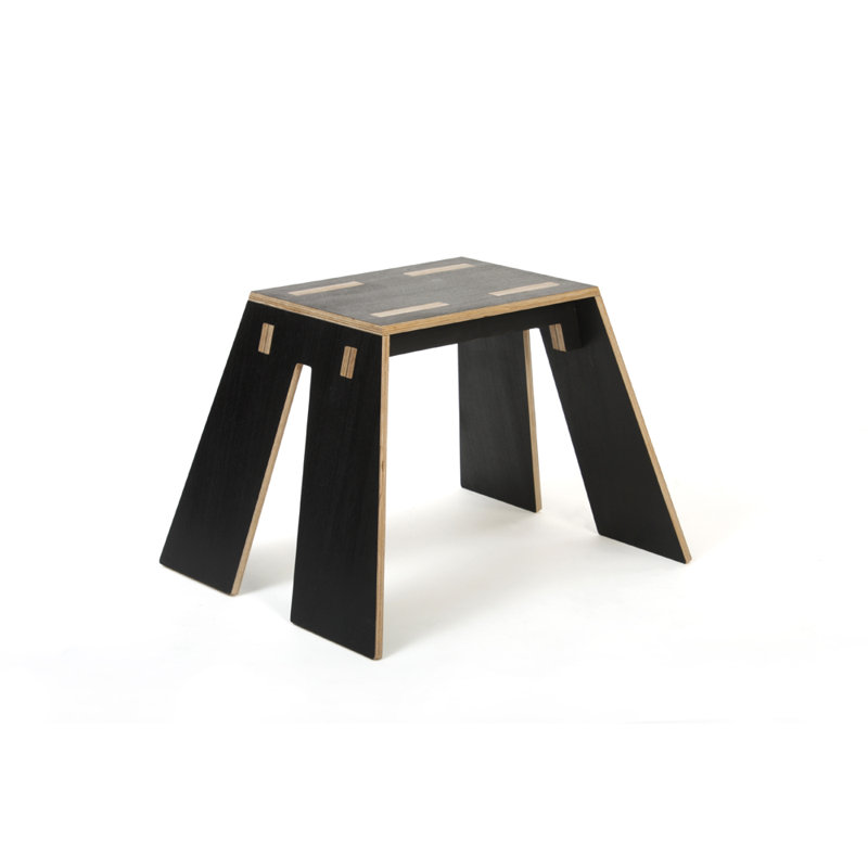 Manufactured Wood Accent Stool, Black