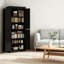 Armoire de cuisine de style nordique, armoire de cuisine autoportante, armoire de rangement avec portes et tablettes
