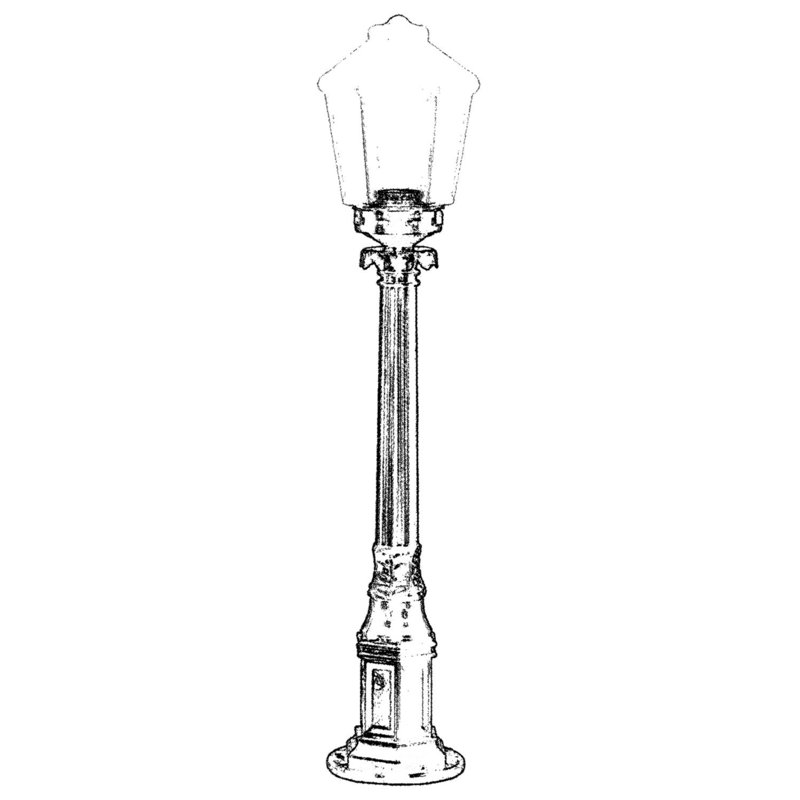 Aarjan Frosted Lamp Post (Full)