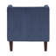 Fauteuil d'appoint moderne en velours côtelé bleu avec coussin réversible et coussin assorti-134534040