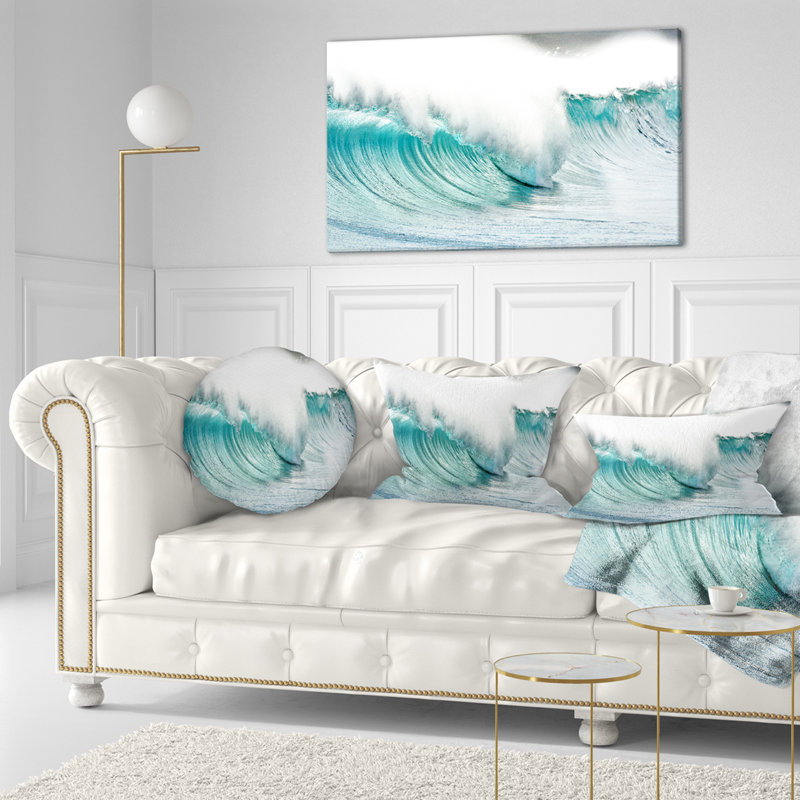 Coussin lombaire de plage à vagues vagues en mer