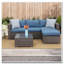 59.8 Outdoor Wicker Armless Sofa Set