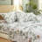 100% Cotton Sheet Set Queen Size – 4-Piece Vintage Green Floral Bedding Set, Soft Breathable Percale Weave, Deep Pocket Fitted Sheet 17.5", Crisp Cool Feel, Refined Botanical Elegance-123314856-123314862