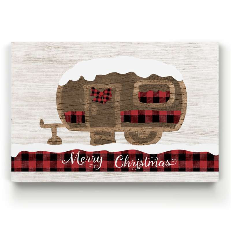 « christmas camper-gallery » par parvez taj,, impression sur toile tendue 1 pièce, H 12 po x l 8 po x P 1 po