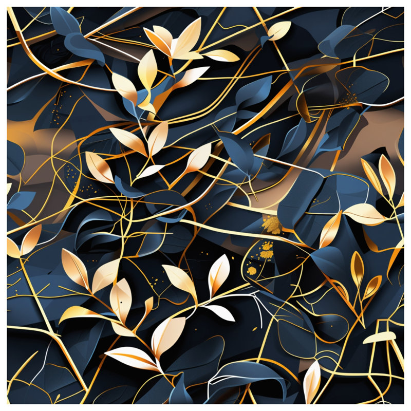 Coussin Leaves, 18 x 18 inches