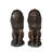 Pair Of Lions Sitting on Base Very Detailed Bronze Statues 13" x 26" x 34"H