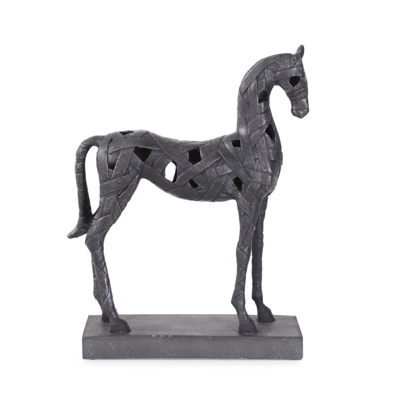 Black STallion in Polyresin