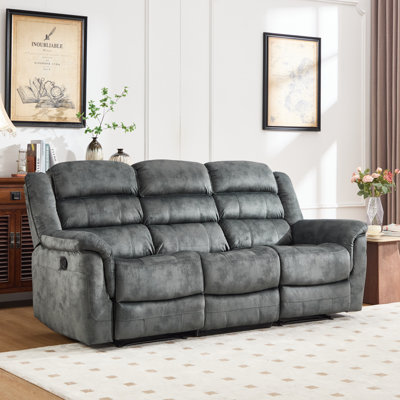 Canapé inclinable manuel en microfibre 87 po