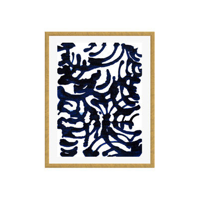 " Indigo Swirls I " by Jodi Fuchs Painting Print