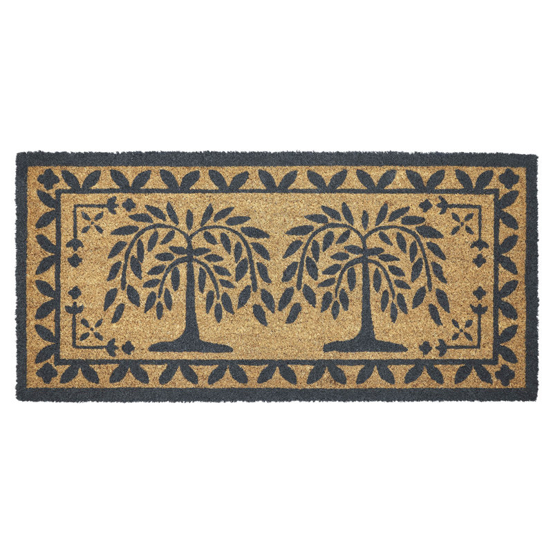 Willow Trees Coir Rug Rect, 17" W x 36" L