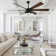 72" 6 - Blade Modern Reversible Ceiling Fan with LED Lights and Remote, 6 Speeds Dimmable Ceiling Fan