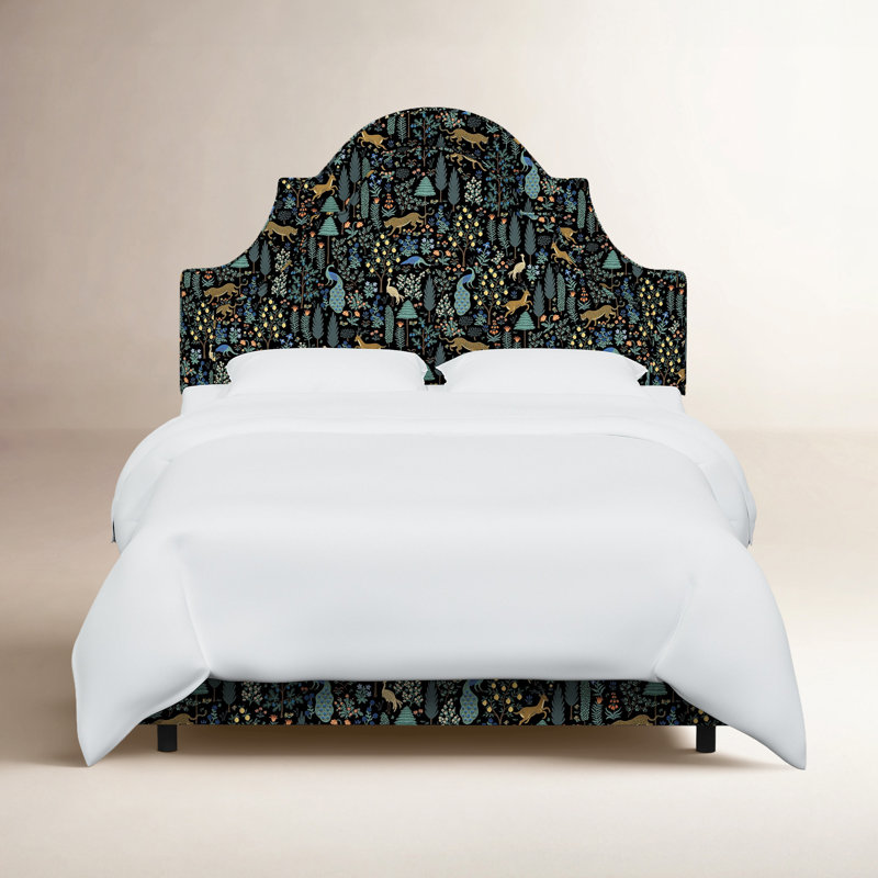 Rifle Paper Co. x Cloth & Company Marion Bed, Rpc Menagerie Black Linen, Queen