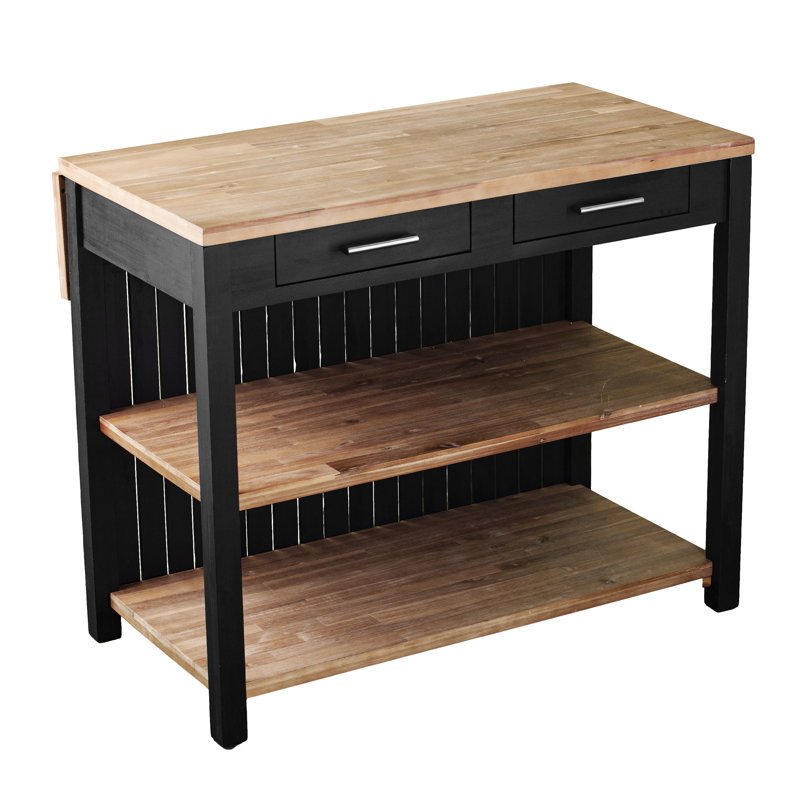 Vandermark Solid Wood Kitchen Island with Drawers