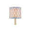Plume - Drum Chandelier Shade - Blue, Ivory-1809644776
