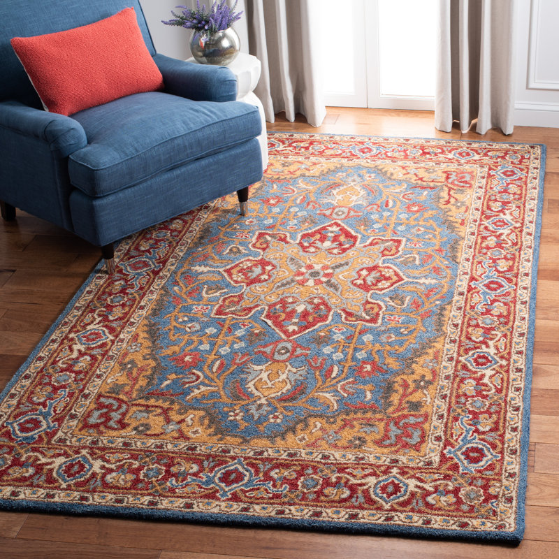 Farnhamville Hand Tufted Wool Oriental Rug, Rectangle 8' x 10'