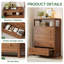Commode 4 tiroirs avec tablettes ouvertes