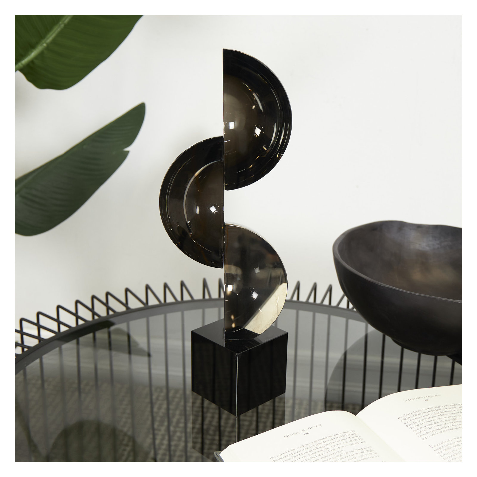 Nexus Orbs Sculpture, 16.2" H x 5.45" W x 3.7" D