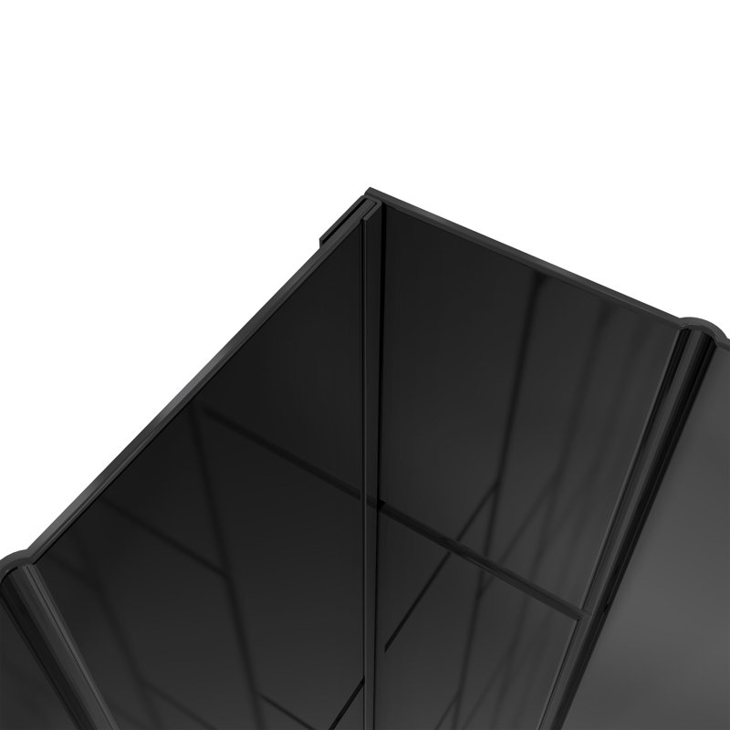 Acrylic Corner Backwall Kit, Matte Black
