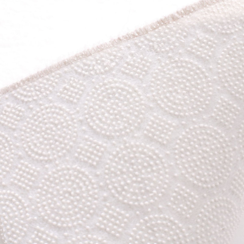 Soft & Plush Bathmat, 39.4 in Diameter, White | 100% Acrylic, 35.3 oz/sq yd | Non-Slip Underside, Antibacterial, Easy to Clean, Machine Washable at 86°F | Perfect for Bathroom Comfort & Style