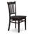3 Piece Dining Room Furniture Set Contains a Round Dining Table with Pedestal and 2 Wood Seat Chairs, Black & Cherry-1671083676