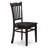 5 Piece Solid Wood Kitchen Table Set, A Round Dining Table with Extension Leaf and Pedestal Legs, 4 Wooden Dining Room Chairs, Slatted Back, 48x66 Inch, Black Finish.-920439806-915247865-915247864