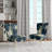 Ginko Leaves In The Wild Blue Vintage Photography - Upholstered Farmhouse Side Chair, Floral Pattern Accent Chair