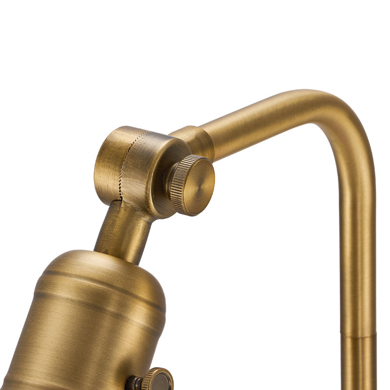 Lampe de travail sur pied 65 "Wallace, Laiton antique