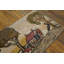 Tapis ivoire antique en laine crocheté antique des années 1920
