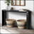 60'' Thick Top Entryway Table, Curved Legs, Support The Installation Of Inward-Facing Or Outward-Facing For Sofas, Entryway (Black)-2082689039