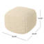 Pouf carré en coton de 20,5 po de large Corin-32821155