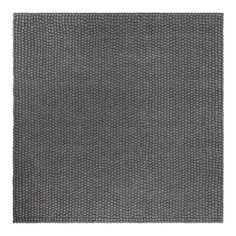 Tapis gris en laine Gregorey, Carré 7 pi 10 po