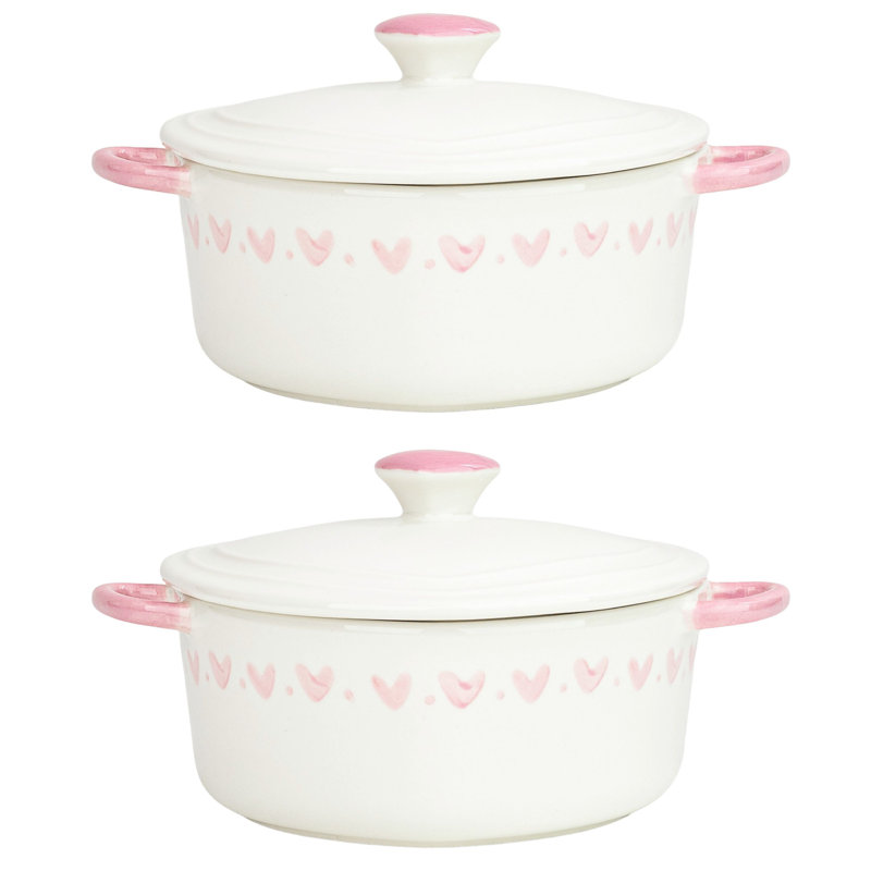10 mini cocottes 10 roses Street Heart, ensemble de 2
