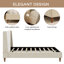 Lit plateforme tapissier sans sommier