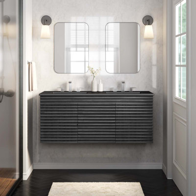 Meuble-lavabo mural 48 po Modway Render