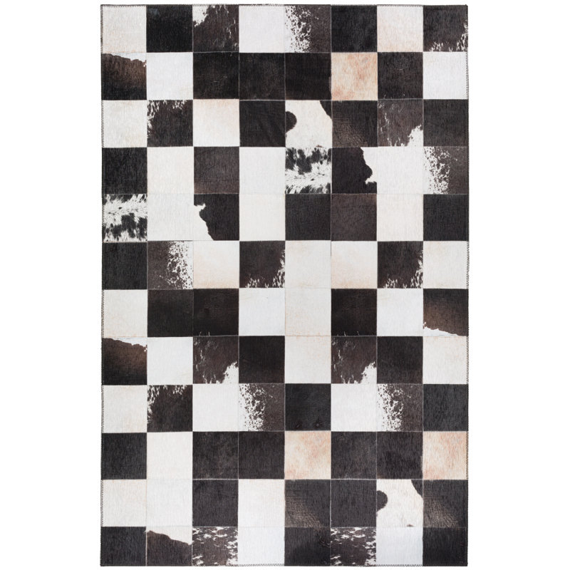 Armita Chenille Patchwork Indoor / Outdoor Rug, Rectangle 10' x 14'