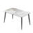 55.12" Modern Artificial Stone White Pandora Straight Edge Black Metal Leg Dining Table-Can Accommodate 6 People(Dining Table Only)-1846199834-1846199837