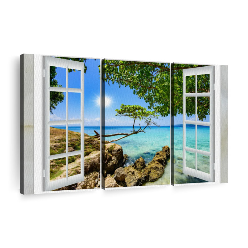 «Window View», reproduction d'art sur toile, H 48 po x l 74 po x P 1,25 po