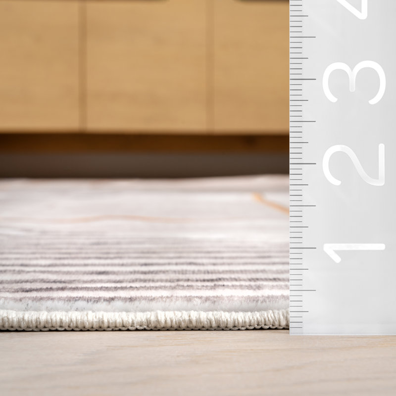 Maja SpinClean Modern Abstract Machine Washable Area Rug, Rectangle 4' x 6'