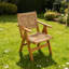 Chaise de salle à manger d'extérieur robuste avec siège tissé naturel